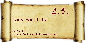 Lack Vaszilia névjegykártya